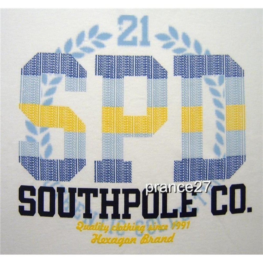 Y2K SOUTHPOLE T SHIRT Mens White AUTHENTIC Collection NEW with Tags Vintage NOS